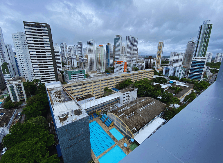 Flat completo no Rooftop 470 - Boa Viagem - 1407