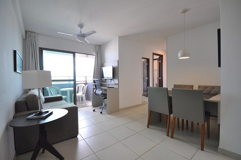 High standard flat with 2 bedrooms 150m - Boa Viagem Beach -