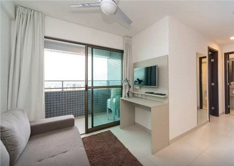 High standard flat with 2 bedrooms 150m - Boa Viagem Beach -