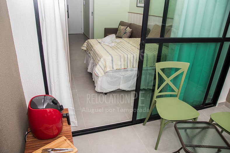 Increíble apartamento de 1 dormitorio con balcón - Villa del